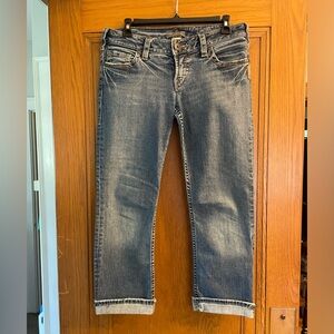 Silver jeans. Santorini capris. Size 29.